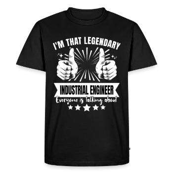 Legendary Industrial Engineer Legend - Men's Premium Organic T-Shirt - black - Front - Nico (187cm)