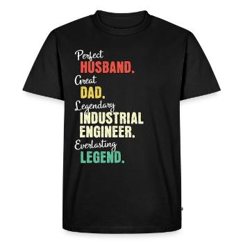iIndustrial Engineer Dad - Men's Premium Organic T-Shirt - black - Front - Nico (187cm)