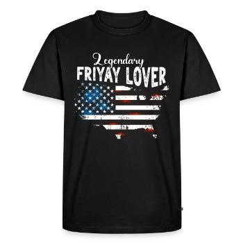 Friyay US - Men's Premium Organic T-Shirt - black - Front - Nico (187cm)