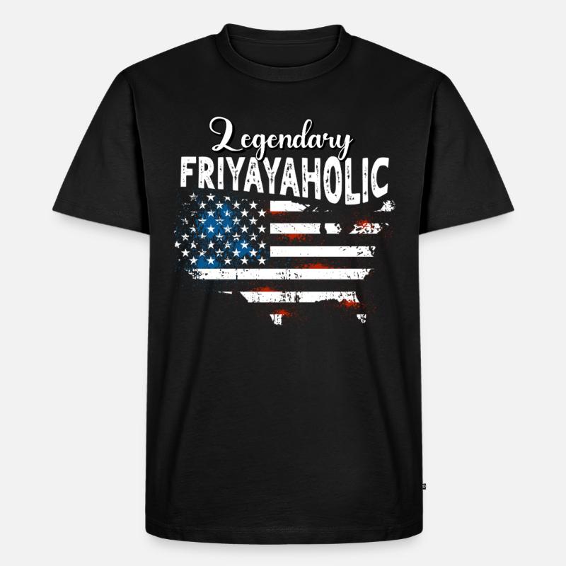 Friyayaholic US - Männer Premium Bio T-Shirt - Schwarz