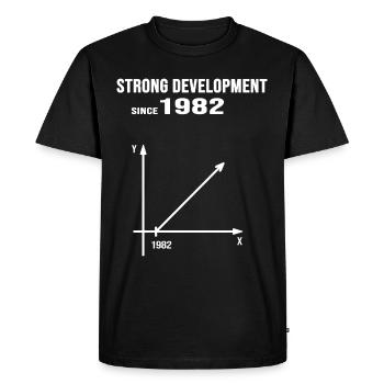 1982 anniversaire anniversaire fort développement - T-shirt Premium bio Homme - noir - Devant - Nico (187cm)
