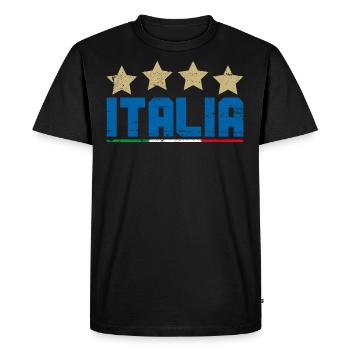 Italy Football Jersey Flag Squadra Azzurra - Men's Premium Organic T-Shirt - black - Front - Nico (187cm)
