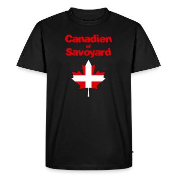 Canadien et Savoyard - T-shirt Premium bio Homme - noir - Devant - Nico (187cm)