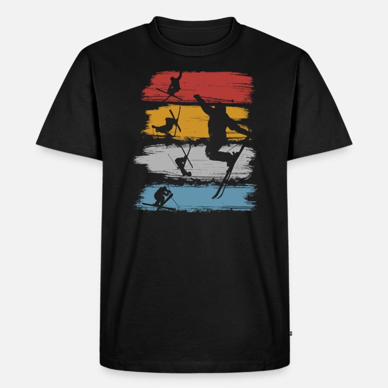 Freestyle-Skiing - Männer Premium Bio T-Shirt - Schwarz