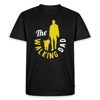 Le papa qui marche - T-shirt Premium bio Homme - noir - Devant - Nico (187cm)