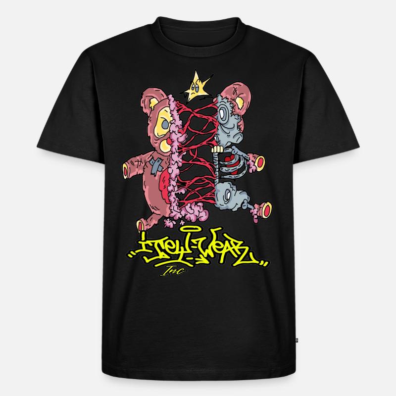 Teddy Volleis - Männer Premium Bio T-Shirt - Schwarz