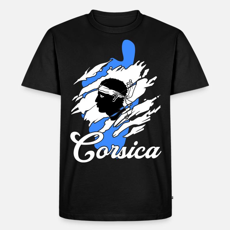 Korsika Insel - Männer Premium Bio T-Shirt - Schwarz