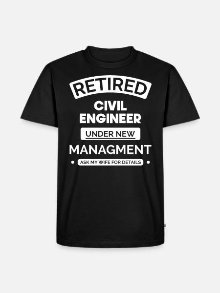 Retired civil engineer - Men's Premium Organic T-Shirt - black