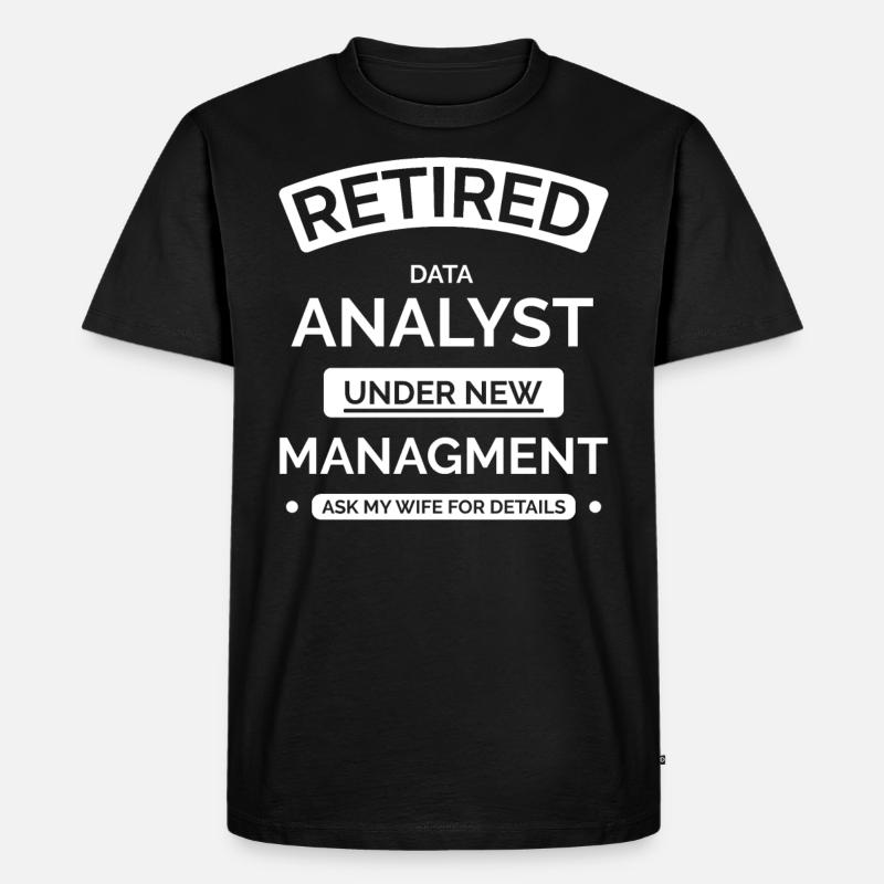 Datenanalyst im Ruhestand - Männer Premium Bio T-Shirt - Schwarz