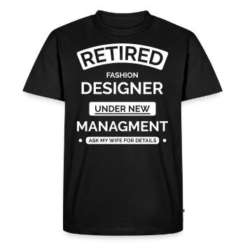 Créateur de mode à la retraite - T-shirt Premium bio Homme - noir - Devant - Nico (187cm)