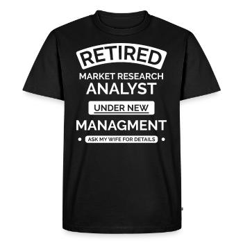 Chercheur de marché à la retraite - T-shirt Premium bio Homme - noir - Devant - Nico (187cm)