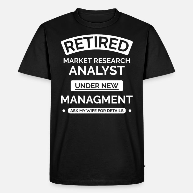 Marktforscher im Ruhestand - Männer Premium Bio T-Shirt - Schwarz