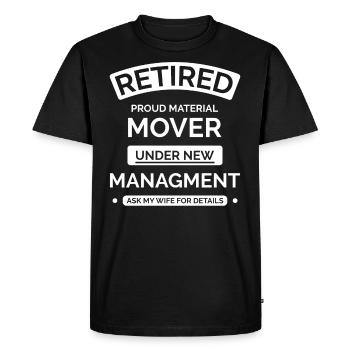 Retired logistics specialist - Men's Premium Organic T-Shirt - black - Front - Nico (187cm)