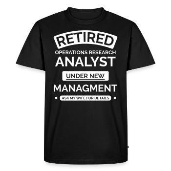 Analyste de recherche agricole à la retraite - T-shirt Premium bio Homme - noir - Devant - Nico (187cm)