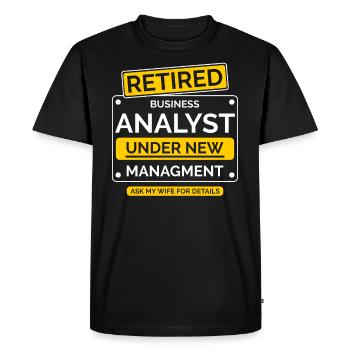Business Analyst Retirement Retirement - Men's Premium Organic T-Shirt - black - Front - Nico (187cm)