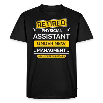 Retraite des adjoints au médecin - T-shirt Premium bio Homme - noir - Devant - Nico (187cm)