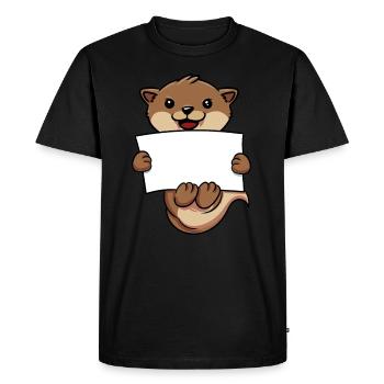 Loutre de mer - T-shirt Premium bio Homme - noir - Devant - Nico (187cm)