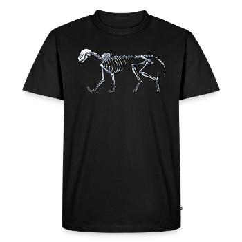 Chat squelette - T-shirt Premium bio Homme - noir - Devant - Nico (187cm)