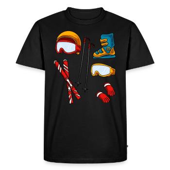 Accessoires de ski - T-shirt Premium bio Homme - noir - Devant - Nico (187cm)