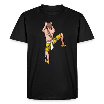 Mountaineer Climbing Climbing Wall - Men's Premium Organic T-Shirt - black - Front - Nico (187cm)