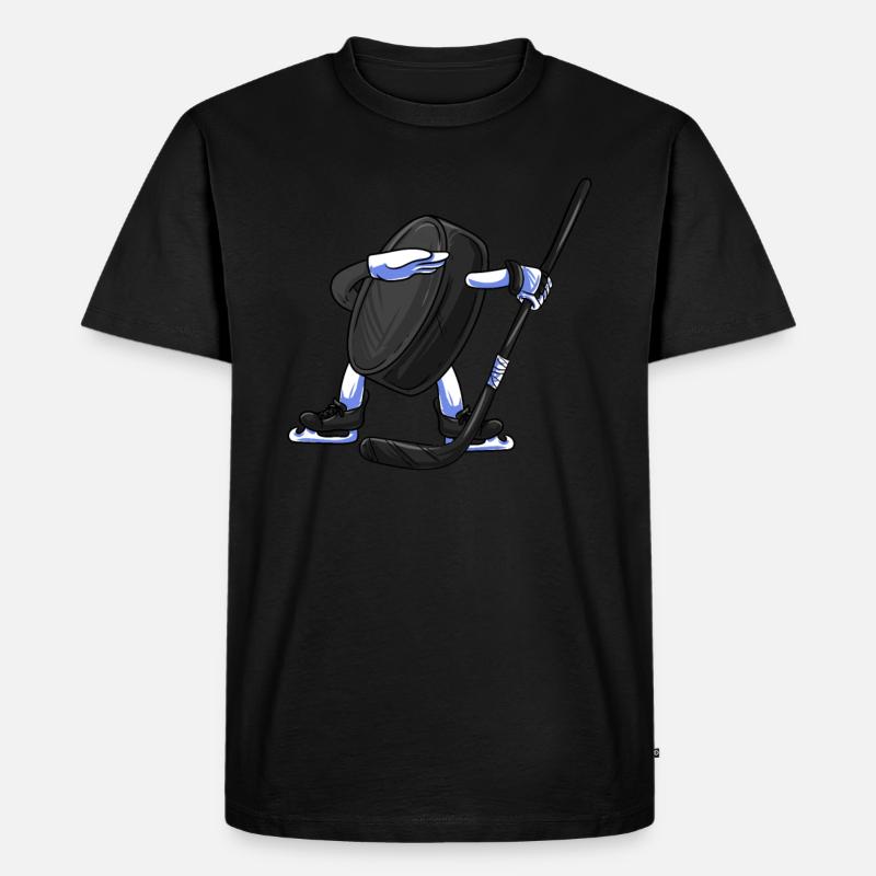 Puck Eishockey - Männer Premium Bio T-Shirt - Schwarz