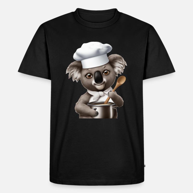 Cuillère de cuisson Koala - T-shirt Premium bio Homme - noir