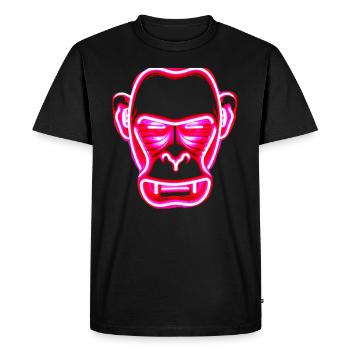 Monkey gambling - Men's Premium Organic T-Shirt - black - Front - Nico (187cm)