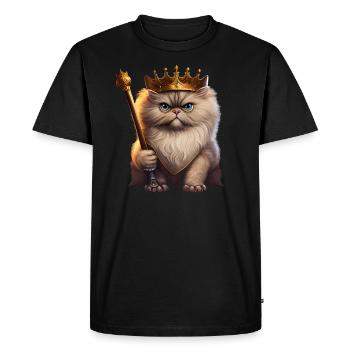 Reine des chats persans - T-shirt Premium bio Homme - noir - Devant - Nico (187cm)