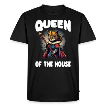 Drôle de dicton fier propriétaire de chat - T-shirt Premium bio Homme - noir - Devant - Nico (187cm)