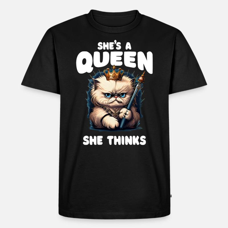 Stolze Katzenmutter - Männer Premium Bio T-Shirt - Schwarz