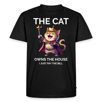 Fier propriétaire de chat Cat Maman - T-shirt Premium bio Homme - noir - Devant - Nico (187cm)