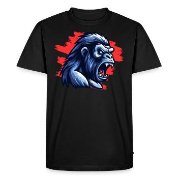Gorille fou - T-shirt Premium bio Homme - noir - Devant - Nico (187cm)
