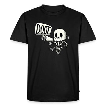 DOOT Skeleton - Men's Premium Organic T-Shirt - black - Front - Nico (187cm)