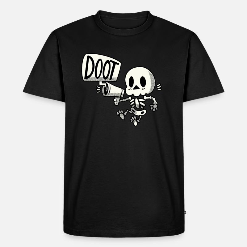 DOOT Skelett - Männer Premium Bio T-Shirt - Schwarz