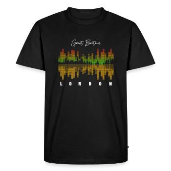 London Skyline Equalizer Musique Dj - T-shirt Premium bio Homme - noir - Devant - Nico (187cm)