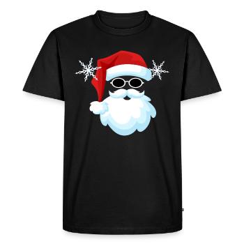 Père Noël - T-shirt Premium bio Homme - noir - Devant - Nico (187cm)