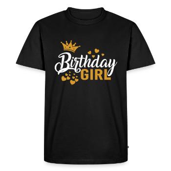 Anniversaire Fille Fille Idée cadeau Anniversaire - T-shirt Premium bio Homme - noir - Devant - Nico (187cm)