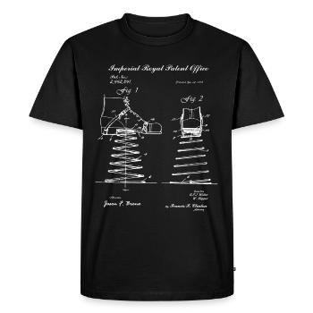 patented invention school with springs - Men's Premium Organic T-Shirt - black - Front - Nico (187cm)