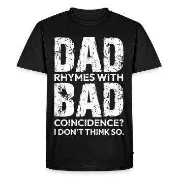 Mauvais papa Cadeau de fête des pères Papa - T-shirt Premium bio Homme - noir - Devant - Nico (187cm)