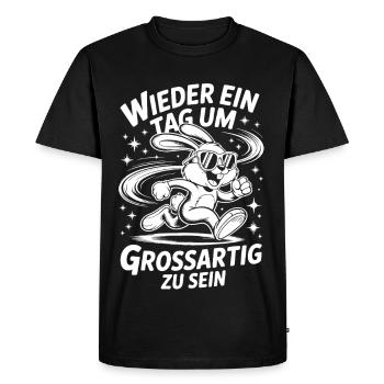 Un autre jour pour être grand - T-shirt Premium bio Homme - noir - Devant - Nico (187cm)