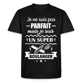 Not perfect but great baker - Men's Premium Organic T-Shirt - black - Front - Nico (187cm)