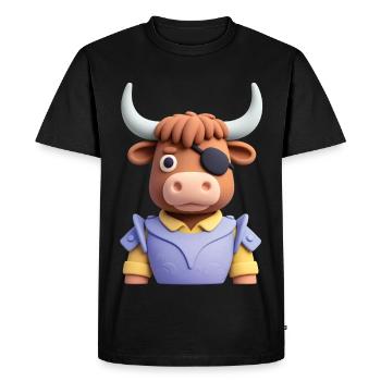 PIRATE BULL - baby & kids - Men's Premium Organic T-Shirt - black - Front - Nico (187cm)
