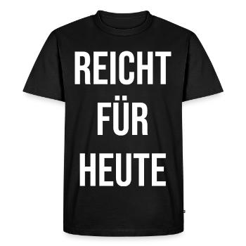 Assez pour aujourd’hui - T-shirt Premium bio Homme - noir - Devant - Nico (187cm)