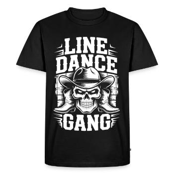 Gang de danse en ligne – Style cowboy du crâne occidental - T-shirt Premium bio Homme - noir - Devant - Nico (187cm)