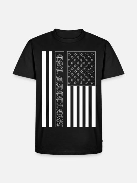 Est. MDCCLXXVI USA Flag - Men's Premium Organic T-Shirt - black
