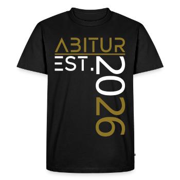 Abitur 2026 - Men's Premium Organic T-Shirt - black - Front - Nico (187cm)