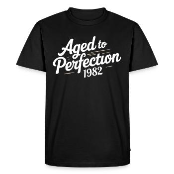 1982 Design for the 44 – For 44 years - Men's Premium Organic T-Shirt - black - Front - Nico (187cm)
