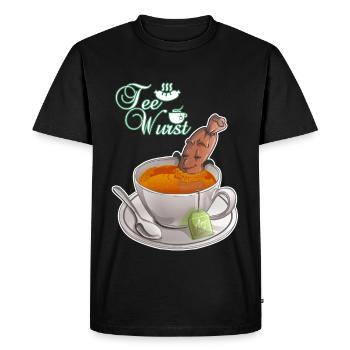 Tea sausage - Men's Premium Organic T-Shirt - black - Front - Nico (187cm)