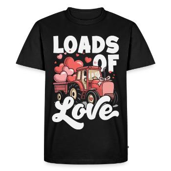 Retro Heart Valentine's Day Design Love - Men's Premium Organic T-Shirt - black - Front - Nico (187cm)