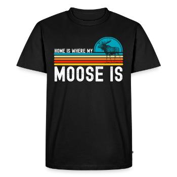 Moose - Men's Premium Organic T-Shirt - black - Front - Nico (187cm)